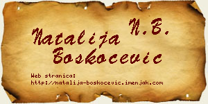Natalija Boškoćević vizit kartica